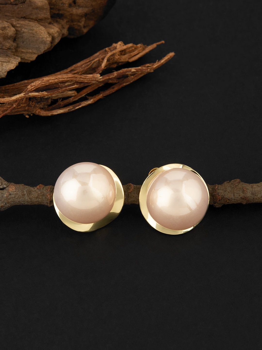 

E2O Gold-Plated Circular Studs Earrings