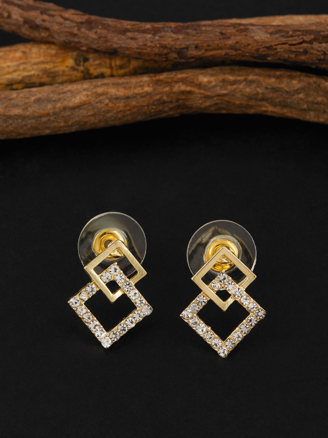 

E2O Gold-Plated Contemporary Drop Earrings