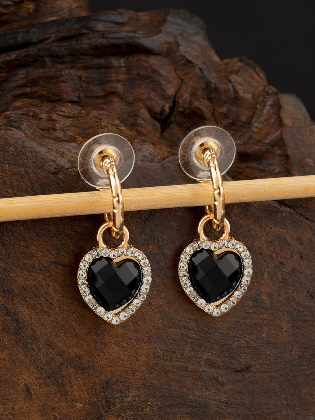 

E2O Gold-Plated Heart Shaped Drop Earrings