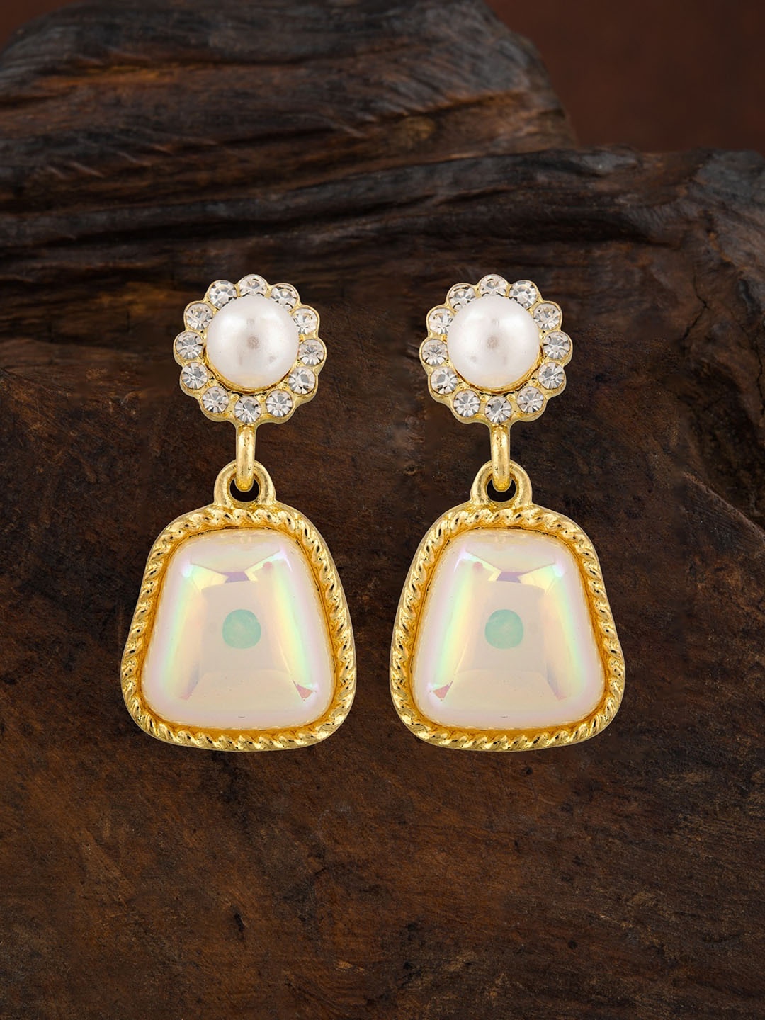 

E2O Gold Plated Contemporary Drop Earrings