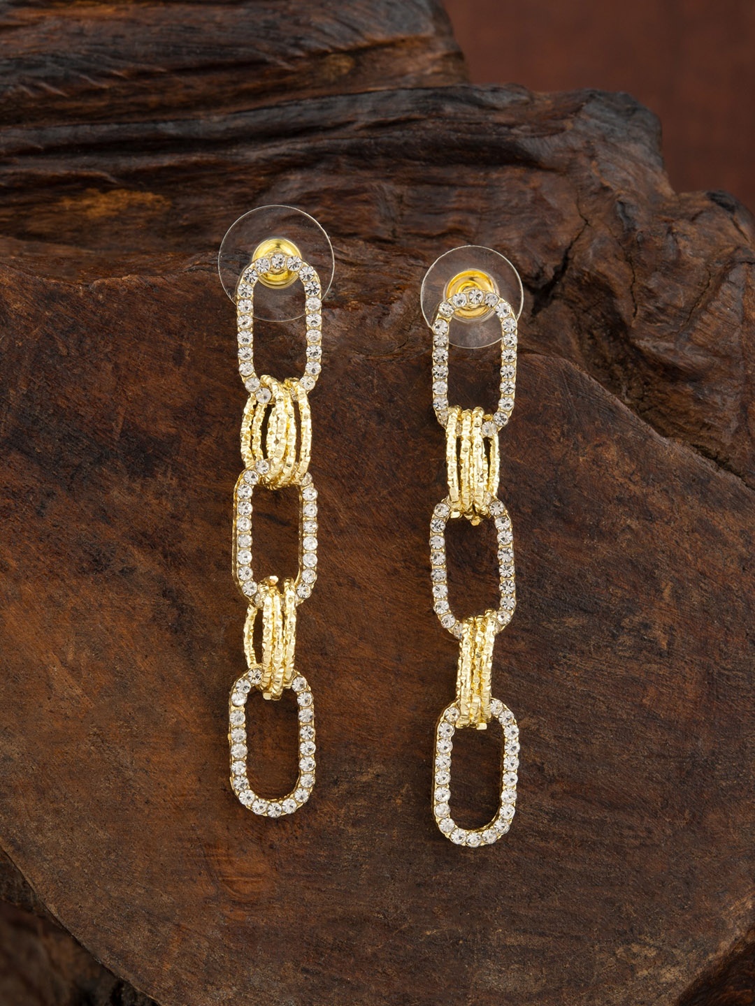 

E2O Gold Plated Contemporary Drop Earrings