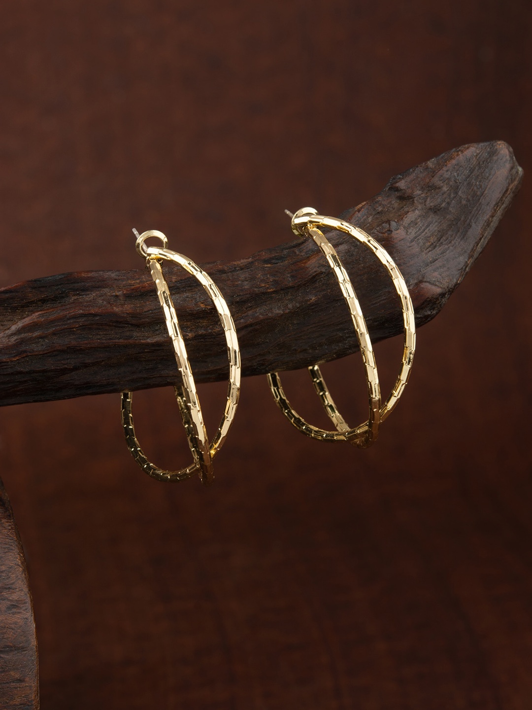 

E2O Gold Plated Hoop Earrings