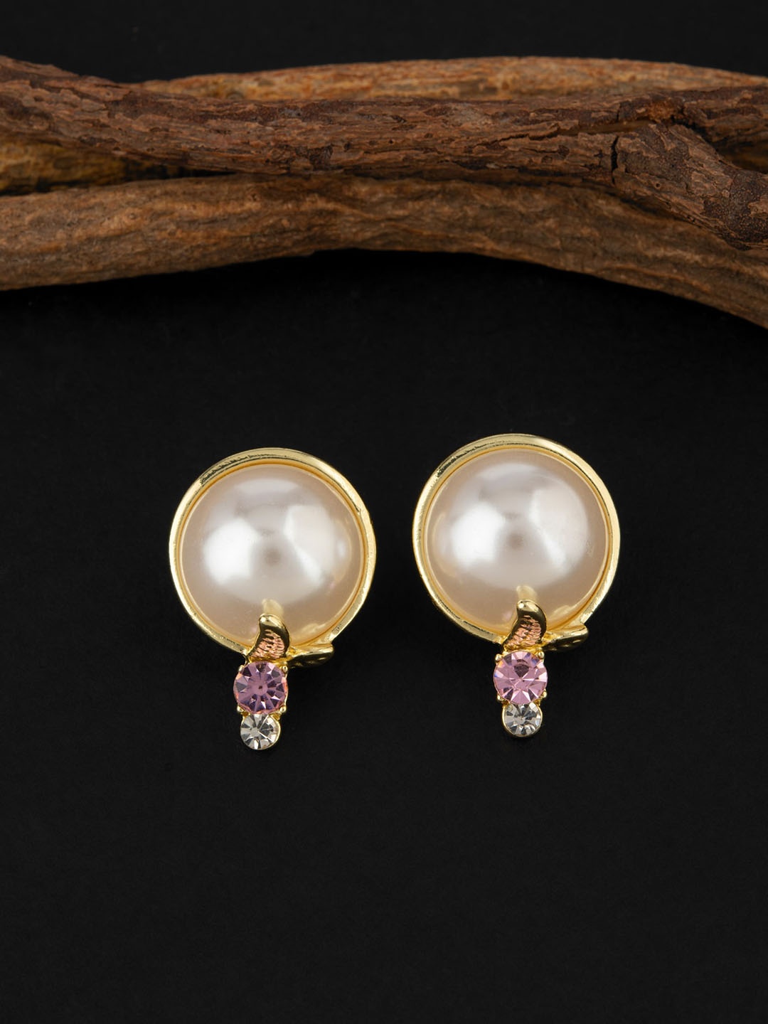 

E2O Gold Plated Pearls Beaded Studs Earrings