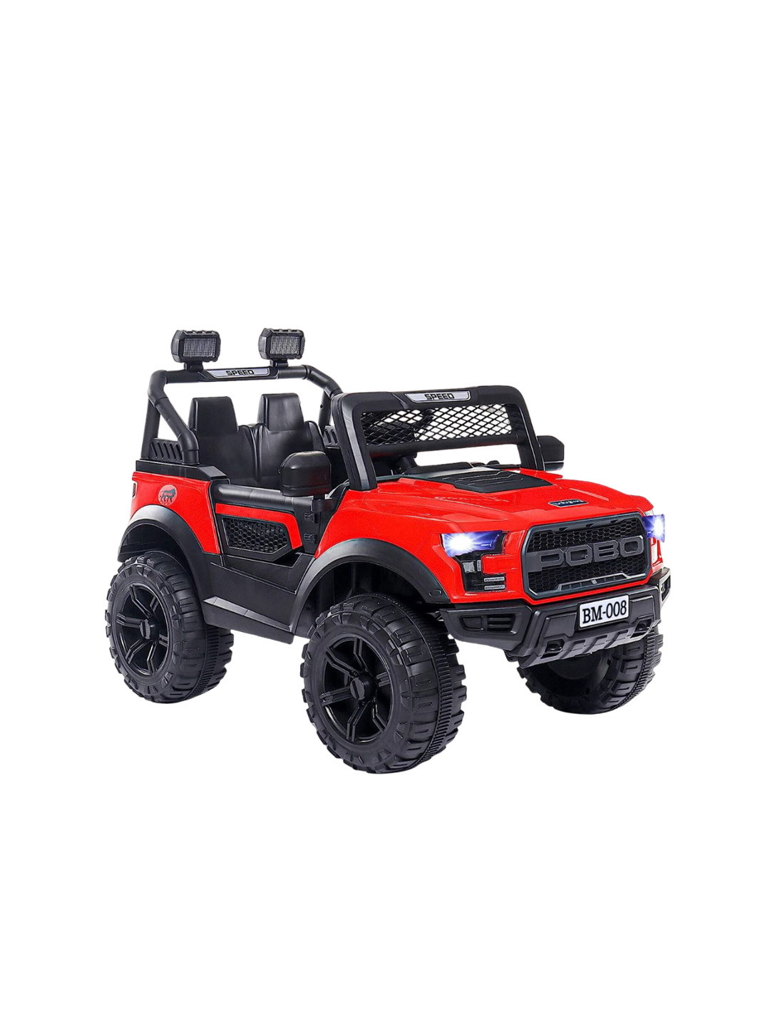 

Baby Moo Kids Rechargeable Battery Operated Ride-On Jeep, Red