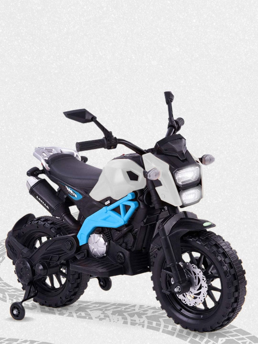 

Baby Moo Kids Rechargeable Battery Operated Ride-On Bike, Blue