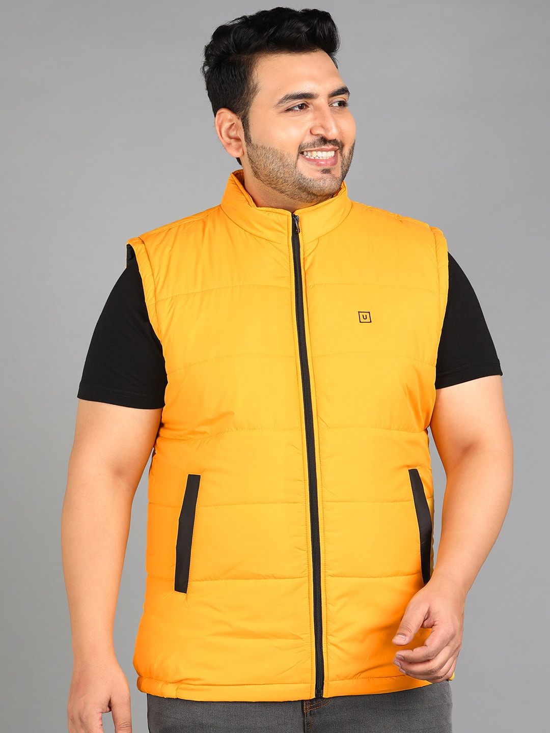 

Urbano Plus Men Gilet Puffer Jacket, Yellow