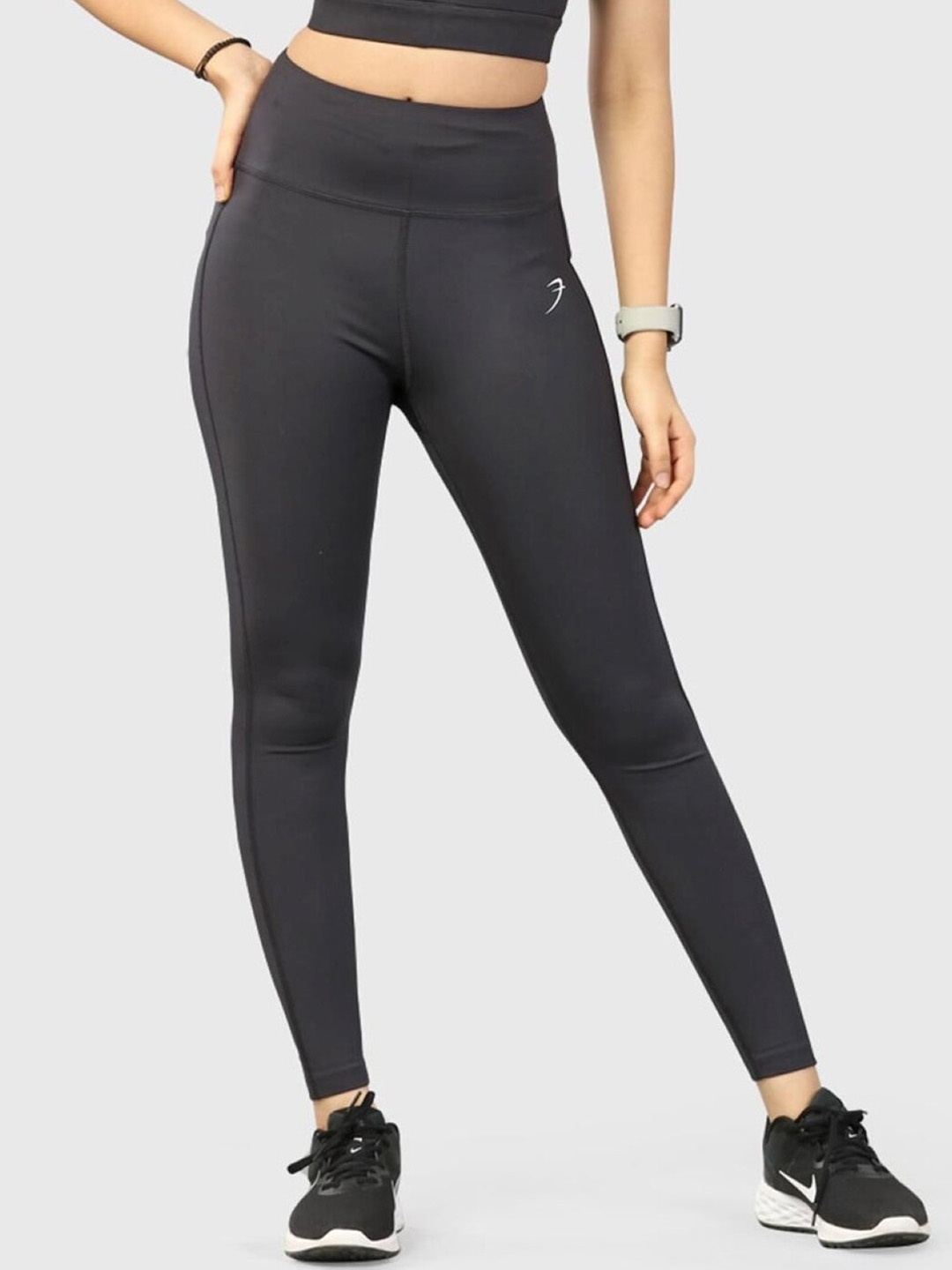 

FUAARK Women High-Rise Slim-Fit Anti Odour Tights, Charcoal