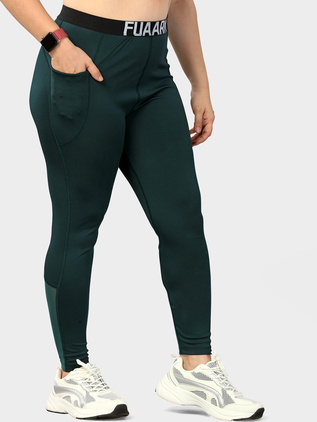

FUAARK Women High-Rise Slim-Fit Anti Odour Tights, Green