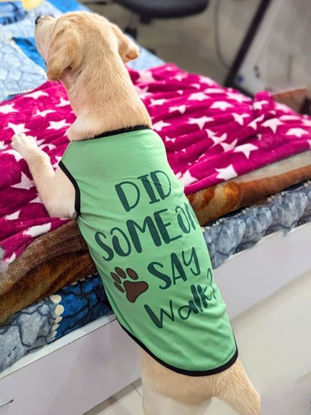 

Lulala Printed Dog T-shirt, Green