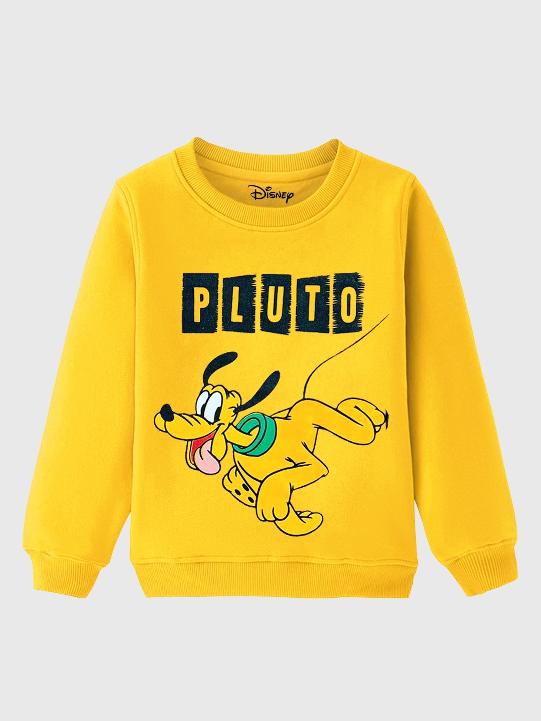 

KUCHIPOO Boys Pluto Printed Sweatshirt, Yellow