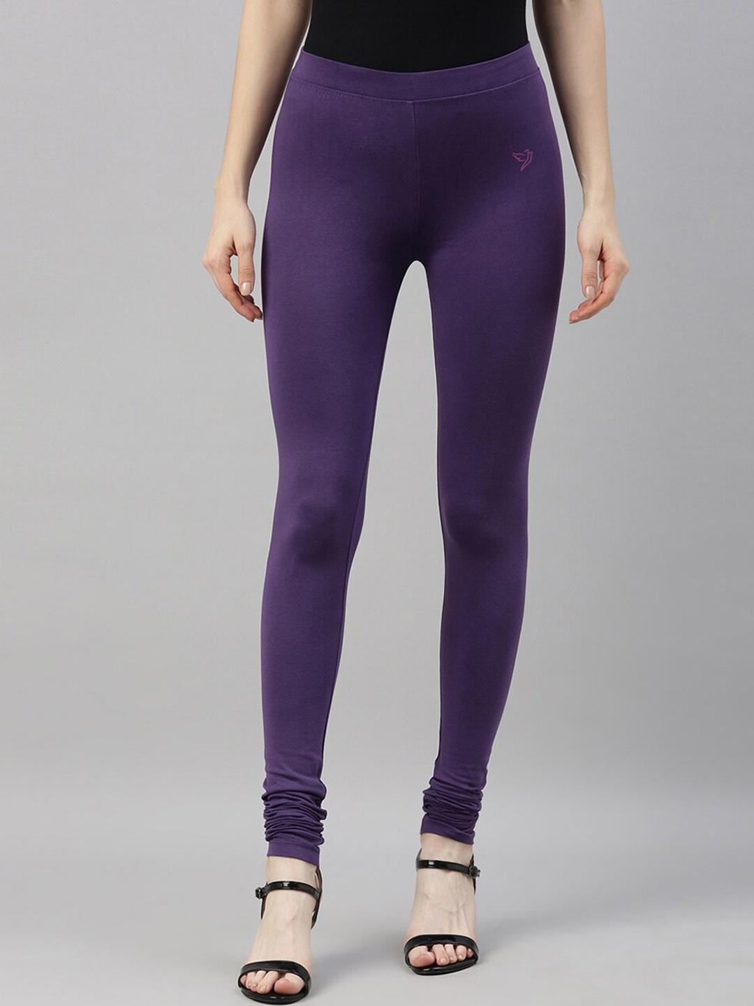 

TWIN BIRDS Women Churidar-Length Leggings, Purple