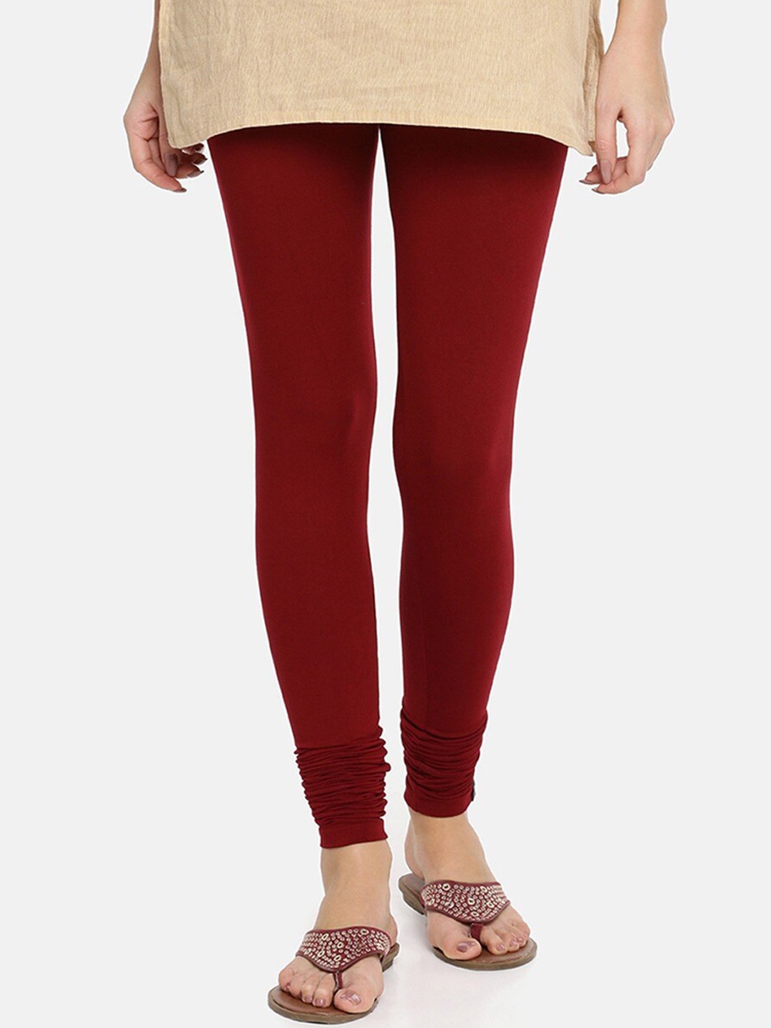 

TWIN BIRDS Churidar Length Leggings, Maroon