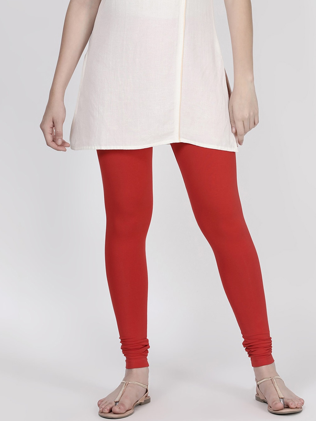 

TWIN BIRDS Churidar Length Leggings, Red