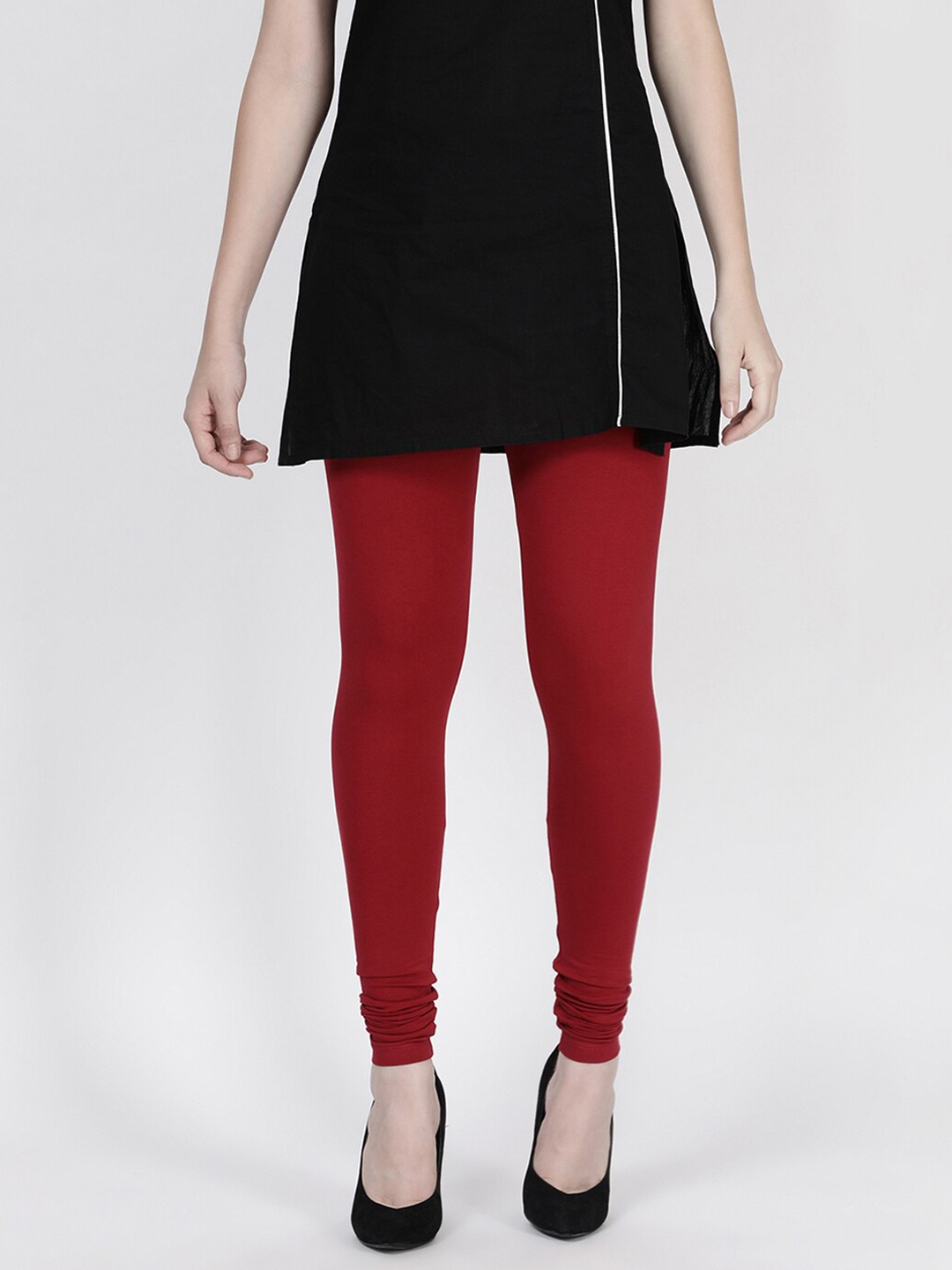 

TWIN BIRDS Churidar Length Leggings, Red