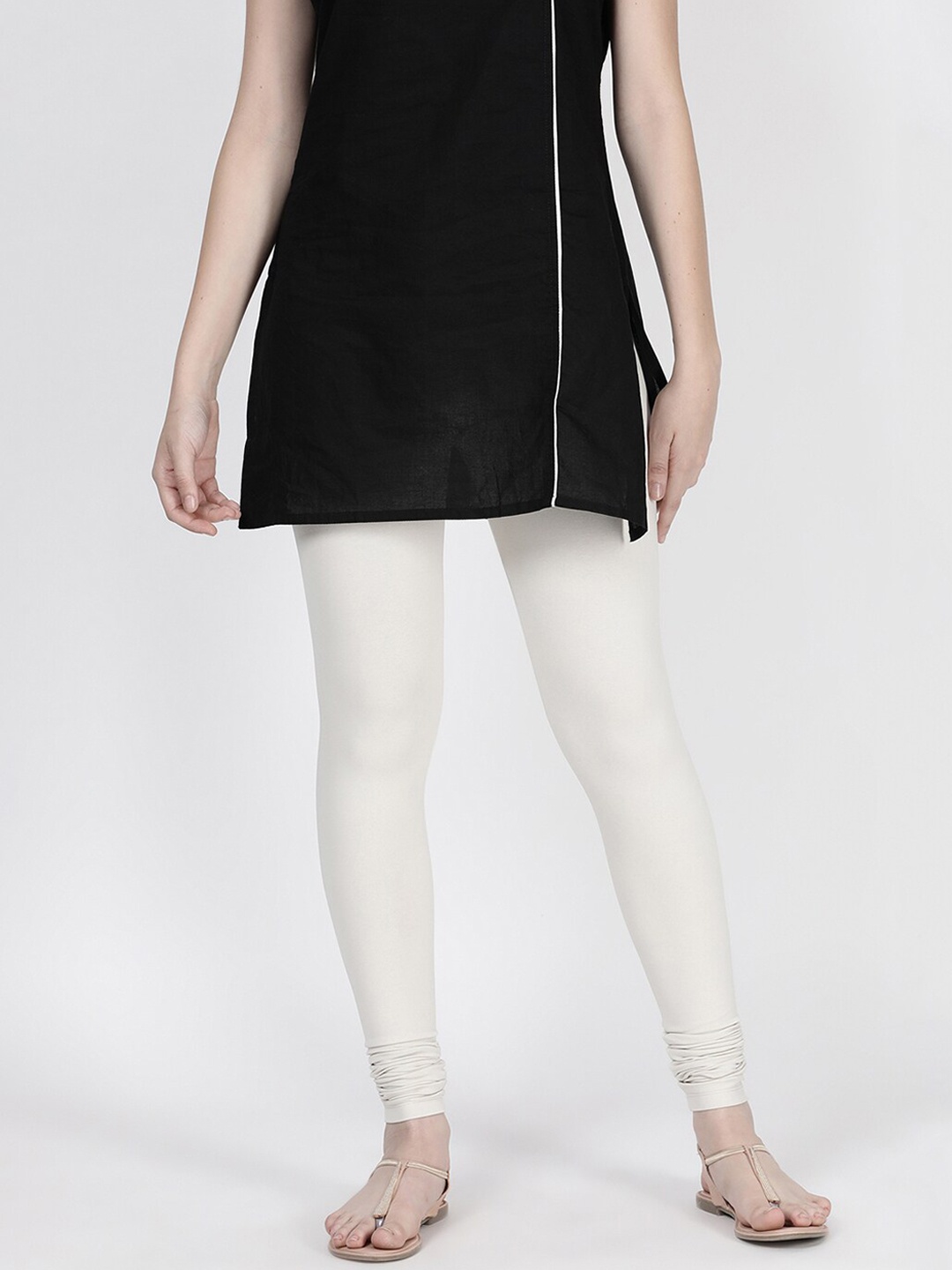 

TWIN BIRDS Churidar-Length Leggings, Off white