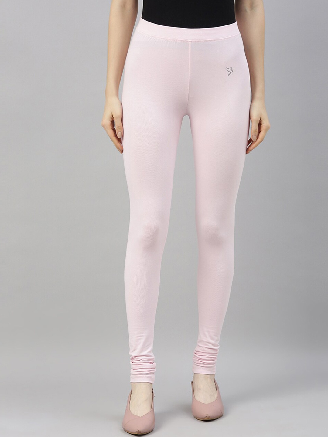 

TWIN BIRDS Mid Rise Churidar Length Leggings, Pink