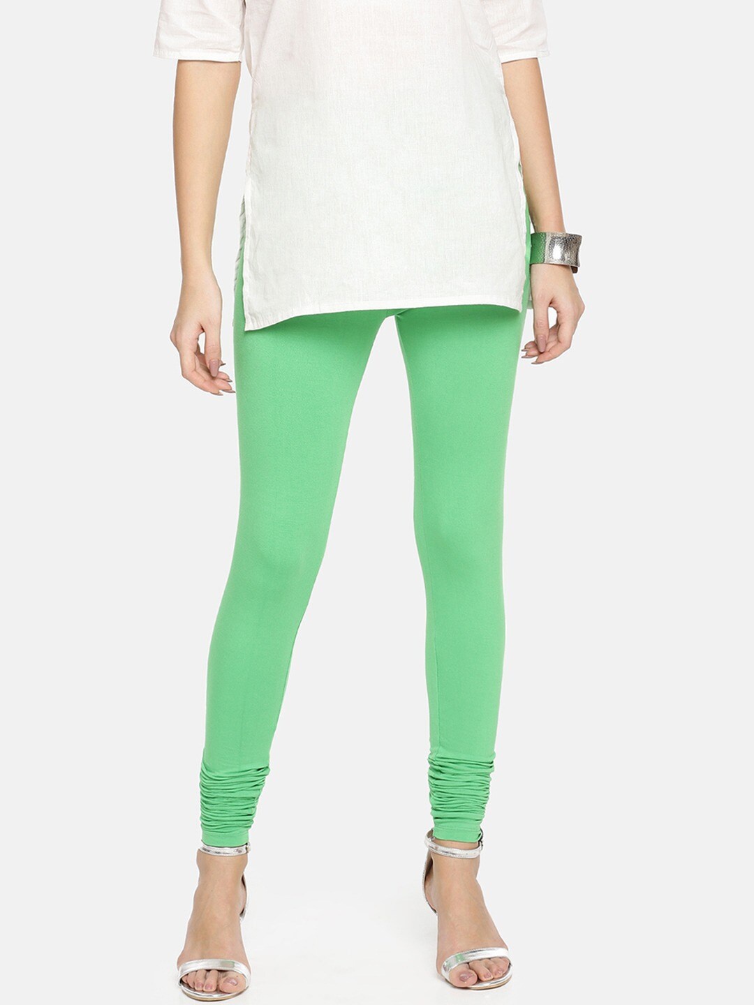 

TWIN BIRDS Churidar Length Leggings, Green