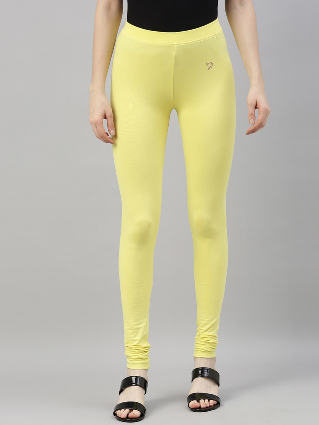 

TWIN BIRDS Women Churidar Length Leggings, Yellow