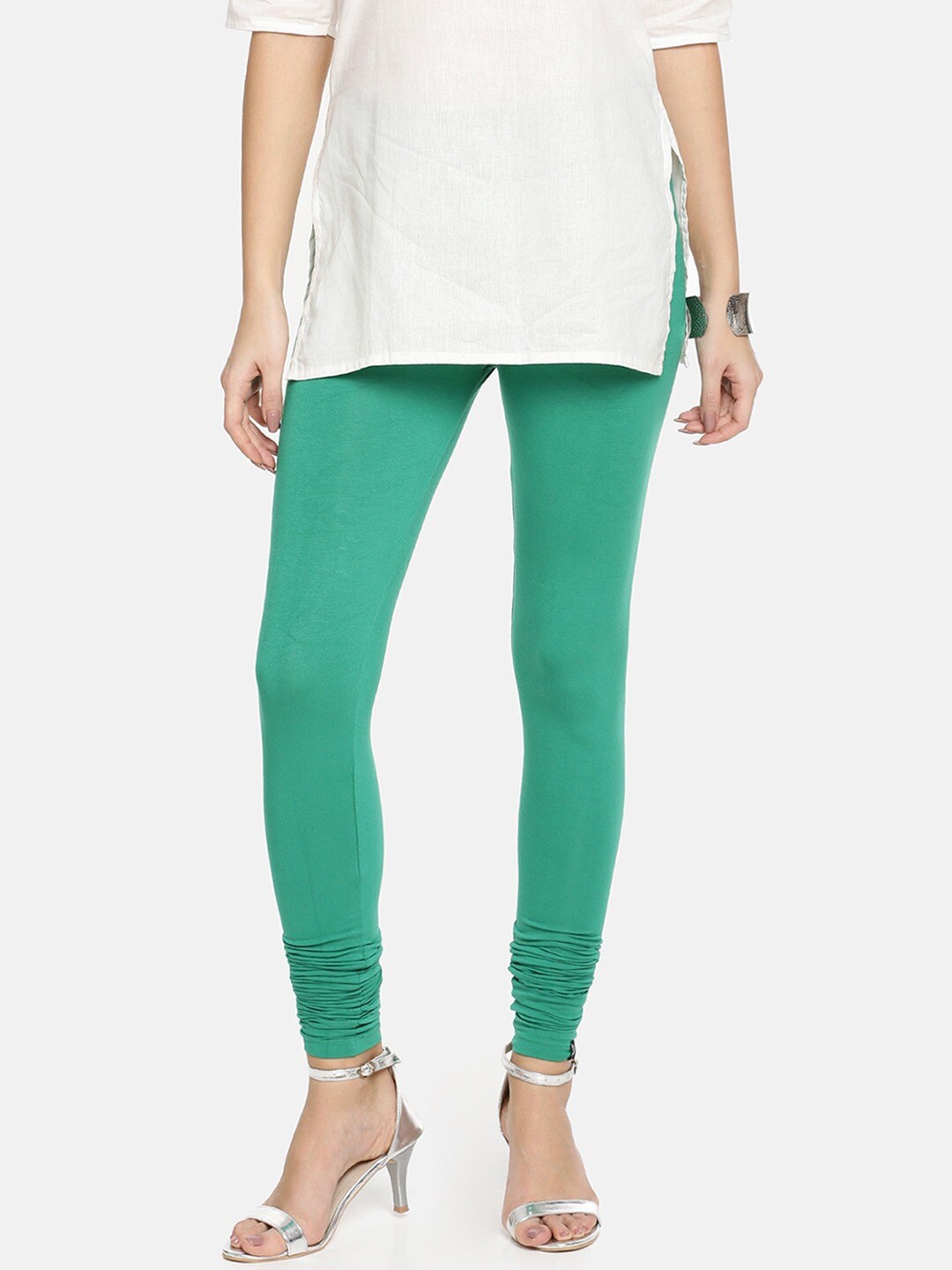 

TWIN BIRDS Churidar Length Leggings, Green
