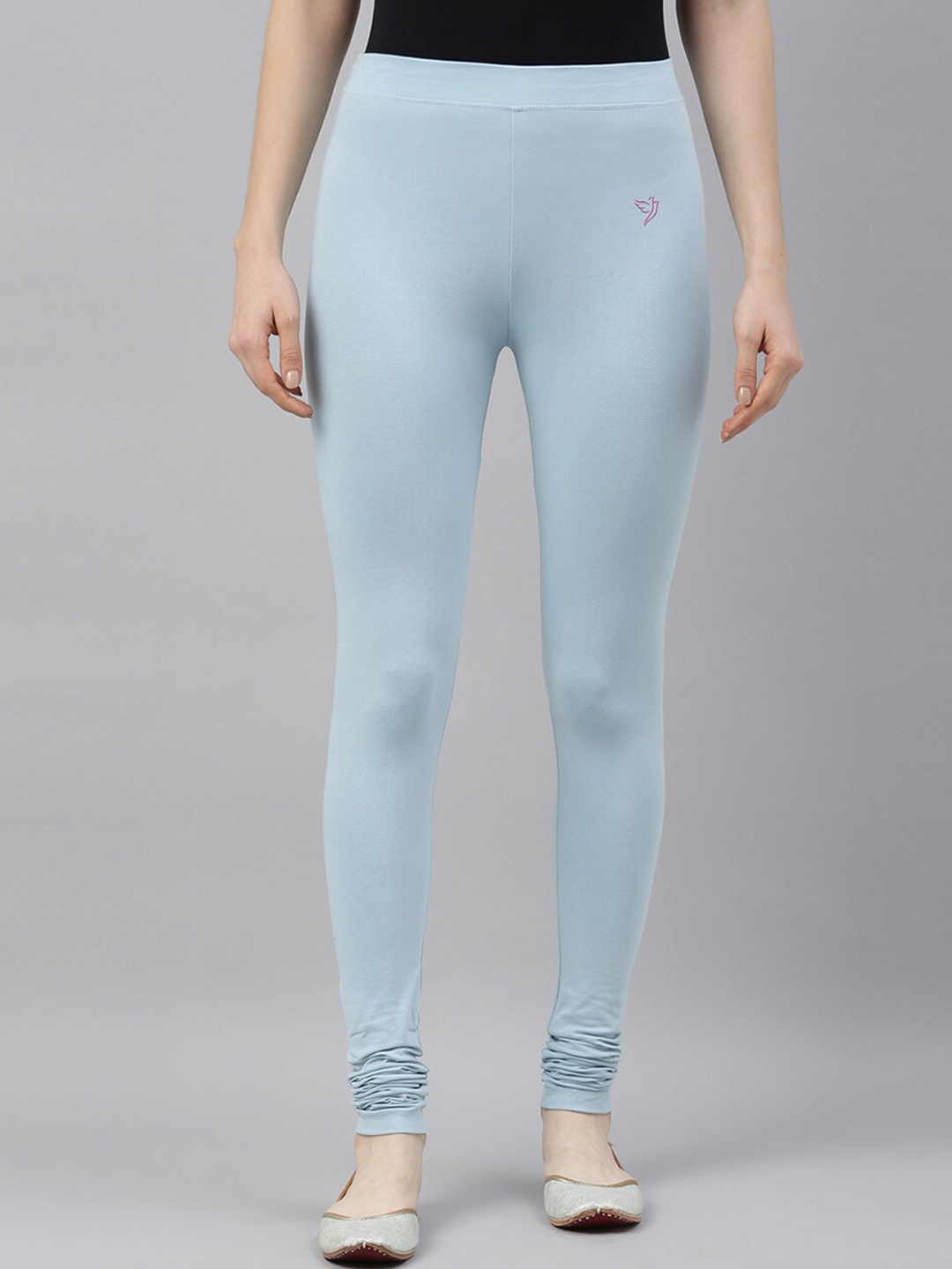 

TWIN BIRDS Cotton Churidar Length Leggings, Blue