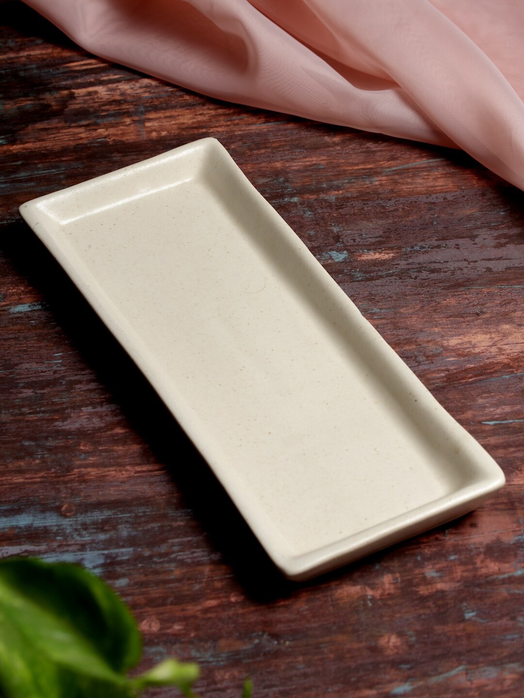

Arrabi Stoneware Solid Tray, Cream