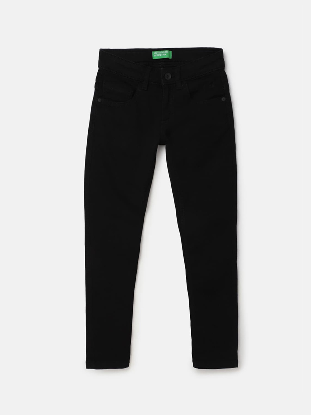United Colors of Benetton Boys Clean Look Slim Fit Jeans, Black