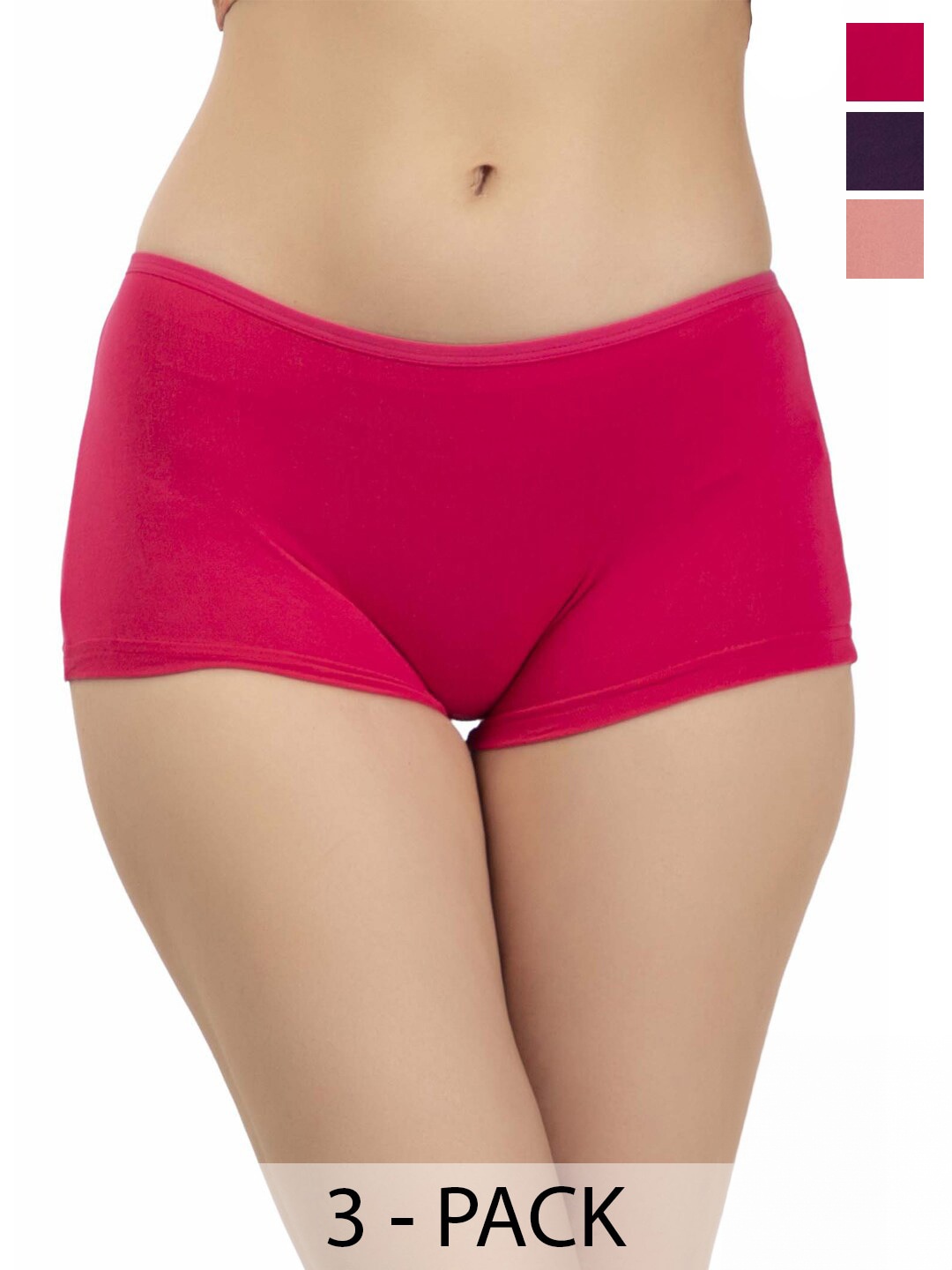 

Eve's Beauty Pack Of 3 Assorted Cotton Boy Shorts Briefs
