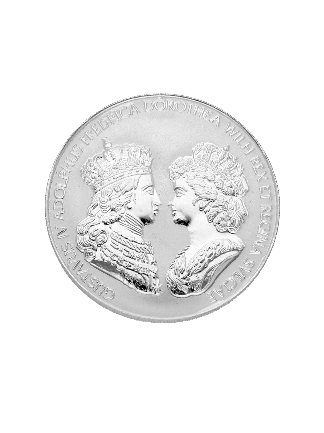 

Sri Jagdamba Pearls Dealer Raja Rani Silver Coin-10 gram