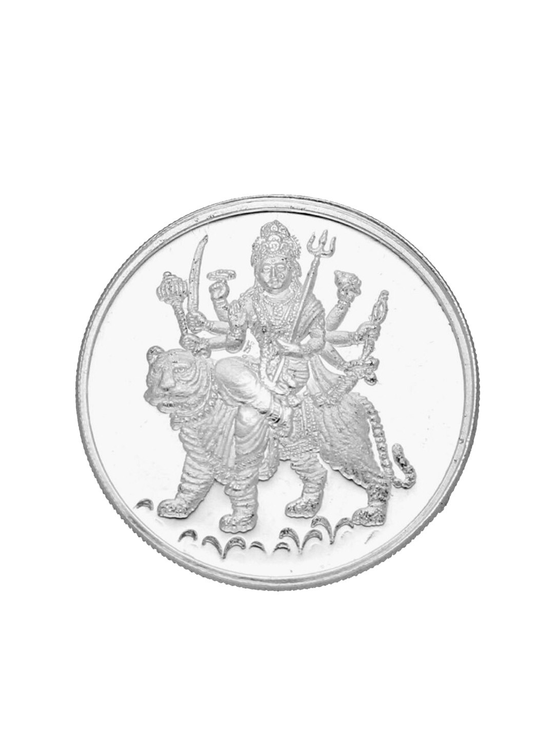 

Sri Jagdamba Pearls Dealer Goddess Durga Silver Coin-10gm
