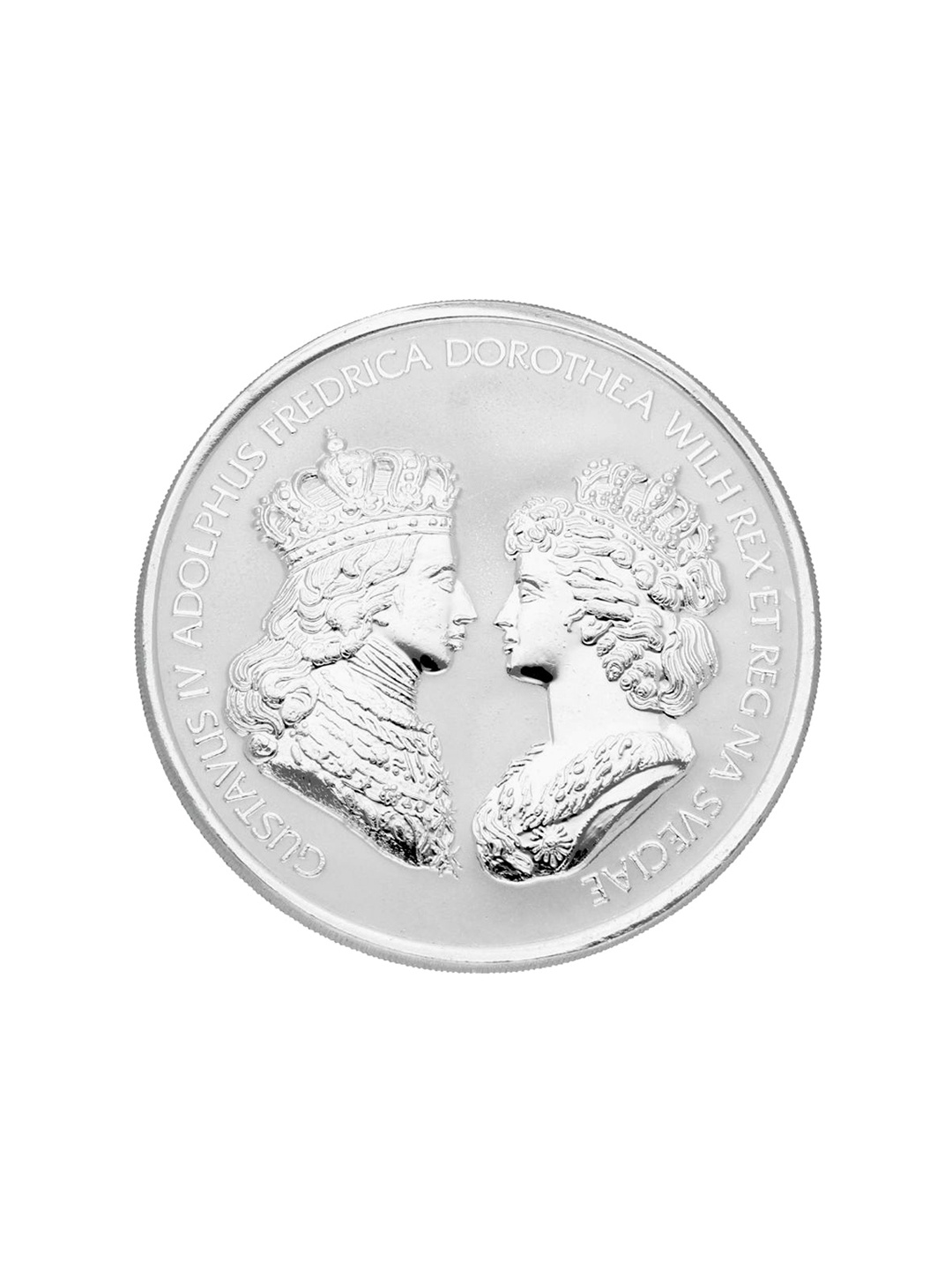 

Sri Jagdamba Pearls Dealer Raja Rani Silver Coin-10 gram