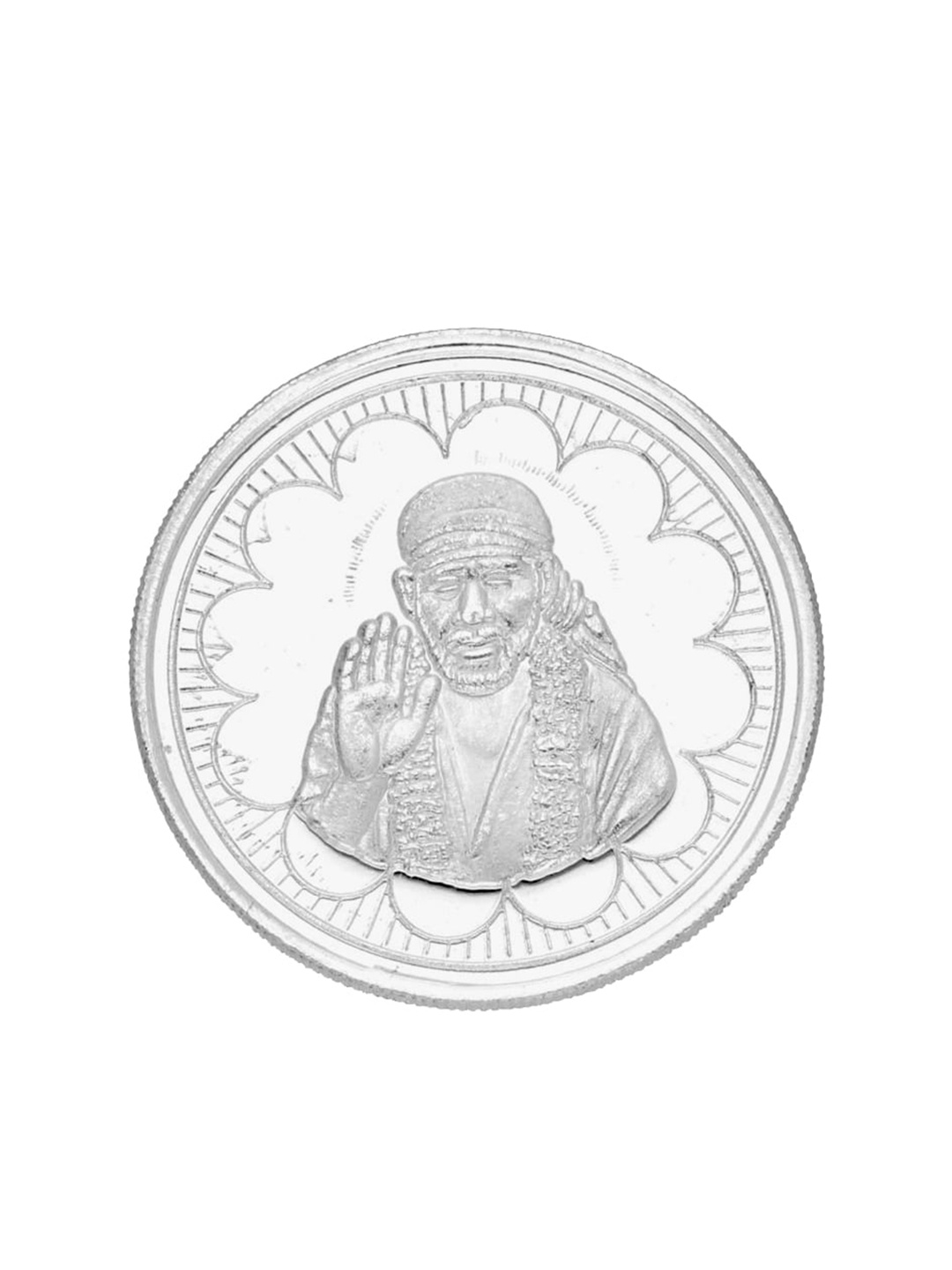 

Sri Jagdamba Pearls Dealer Sai Baba Silver Coin-10gm