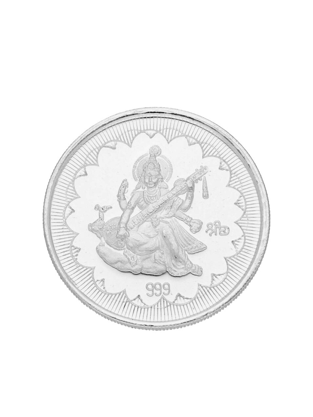 

Sri Jagdamba Pearls Dealer Goddess Saraswati Silver Coin-10gm