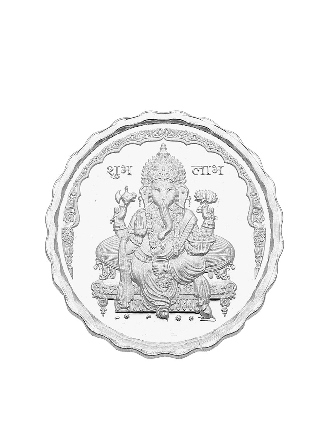 

Sri Jagdamba Pearls Dealer Lord Ganesh Silver Coin-100gm