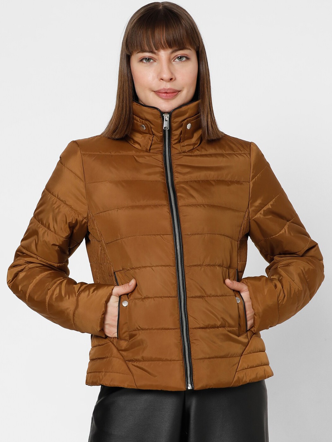 

Vero Moda Mock Collar Padded Jacket, Brown