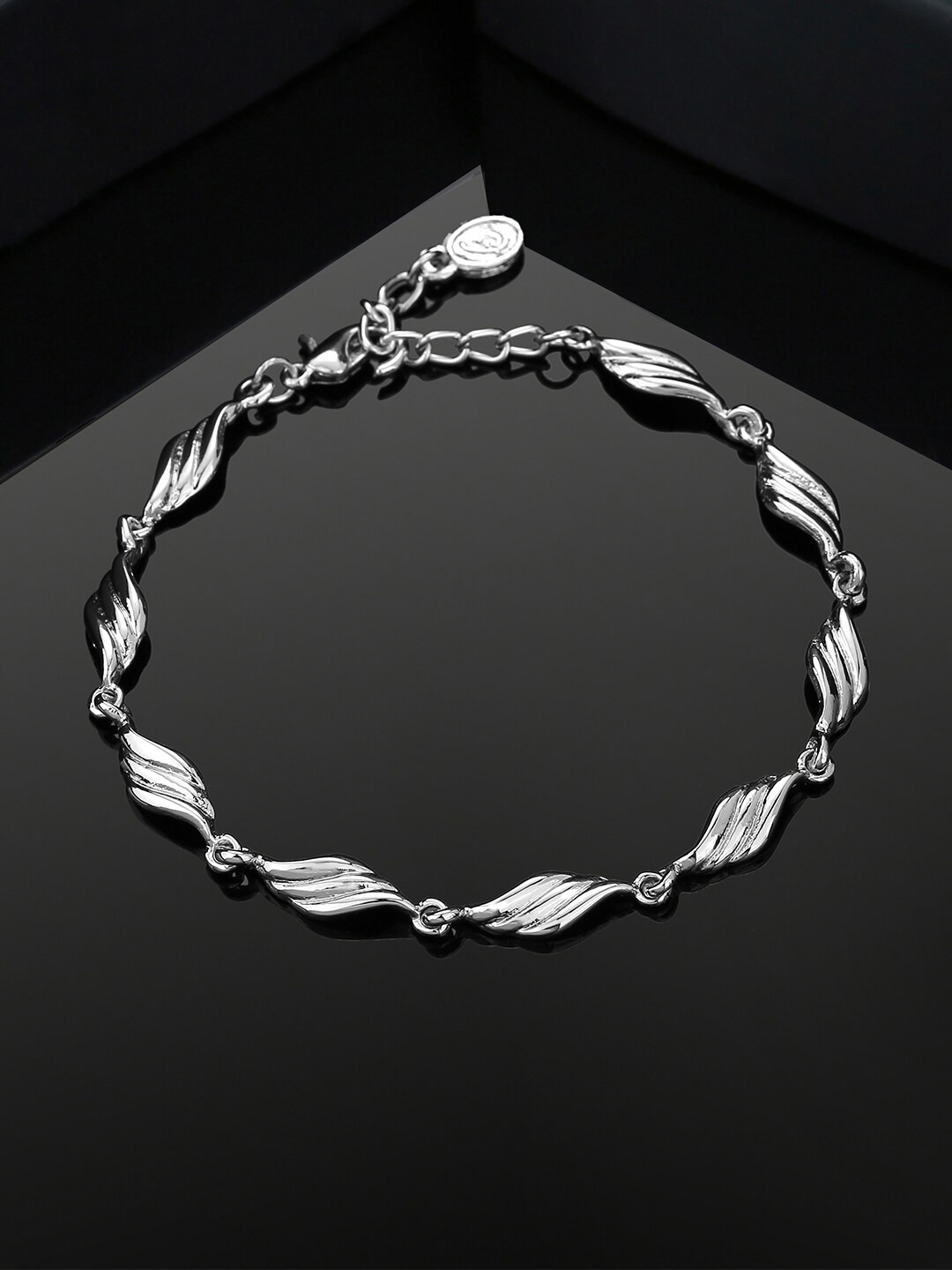 

Estele Rhodium-Plated Link Bracelet, Silver