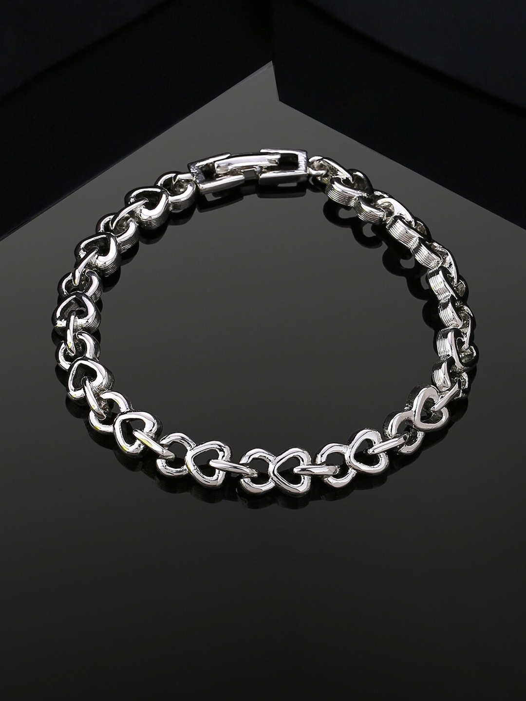 

Estele Rhodium-Plated Link Bracelet, Silver