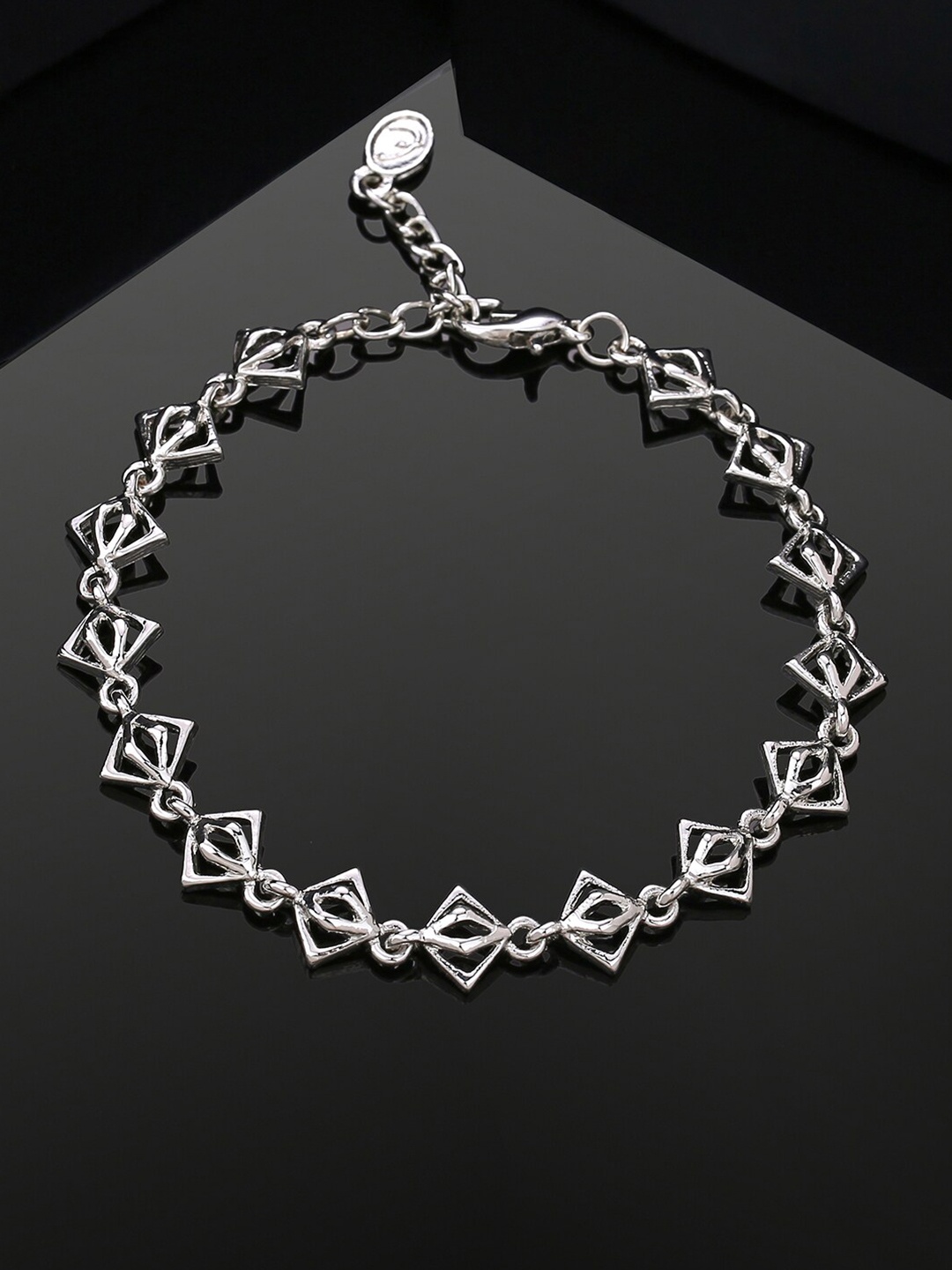 

Estele Rhodium-Plated Link Bracelet, Silver