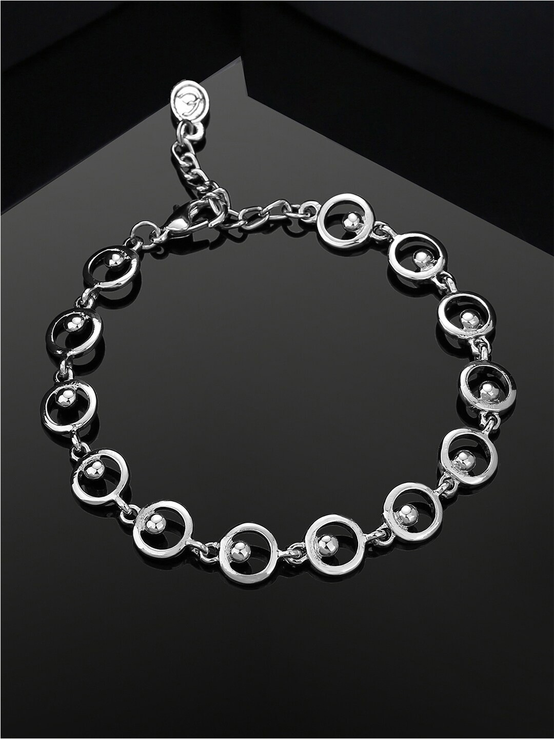 

Estele Rhodium-Plated Link Bracelet, Silver