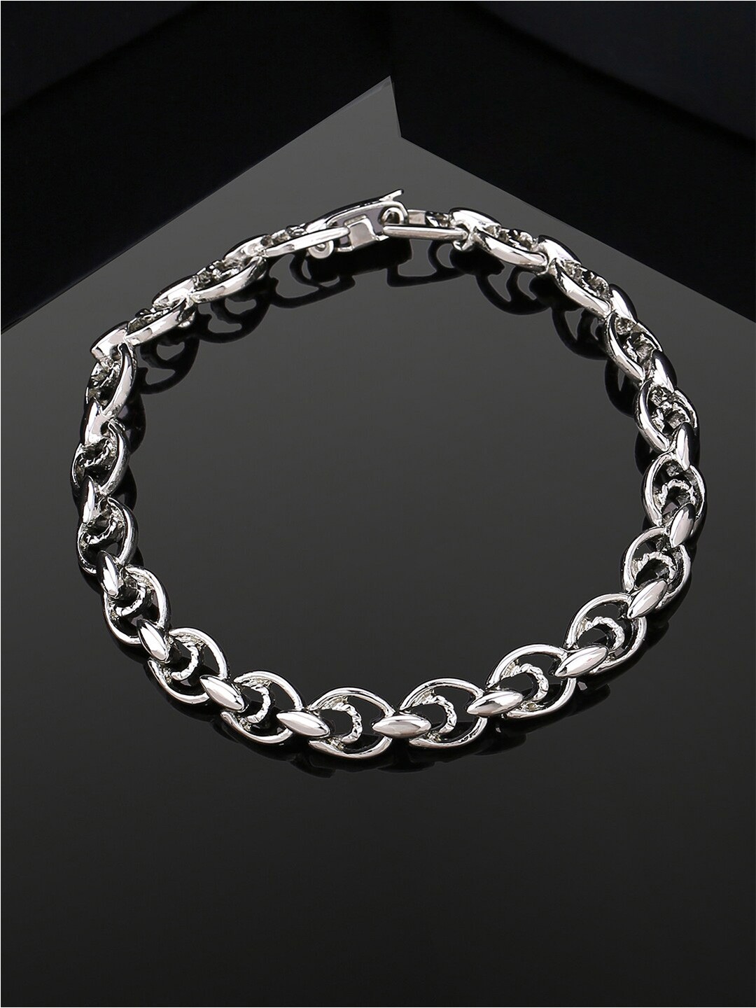 

Estele Rhodium-Plated Link Bracelet, Silver