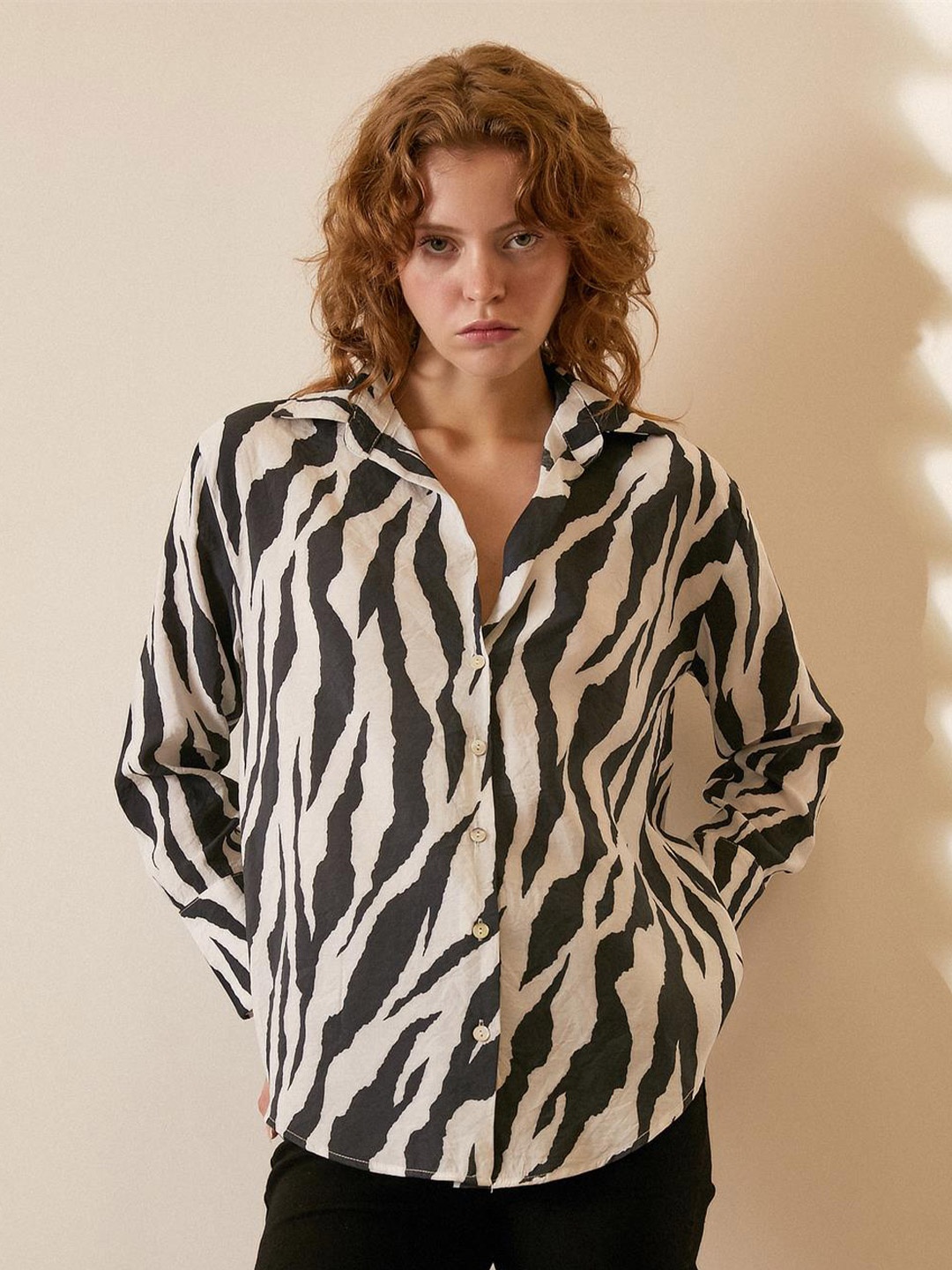 

PRET A TUER Animal Printed Casual Shirt, Beige
