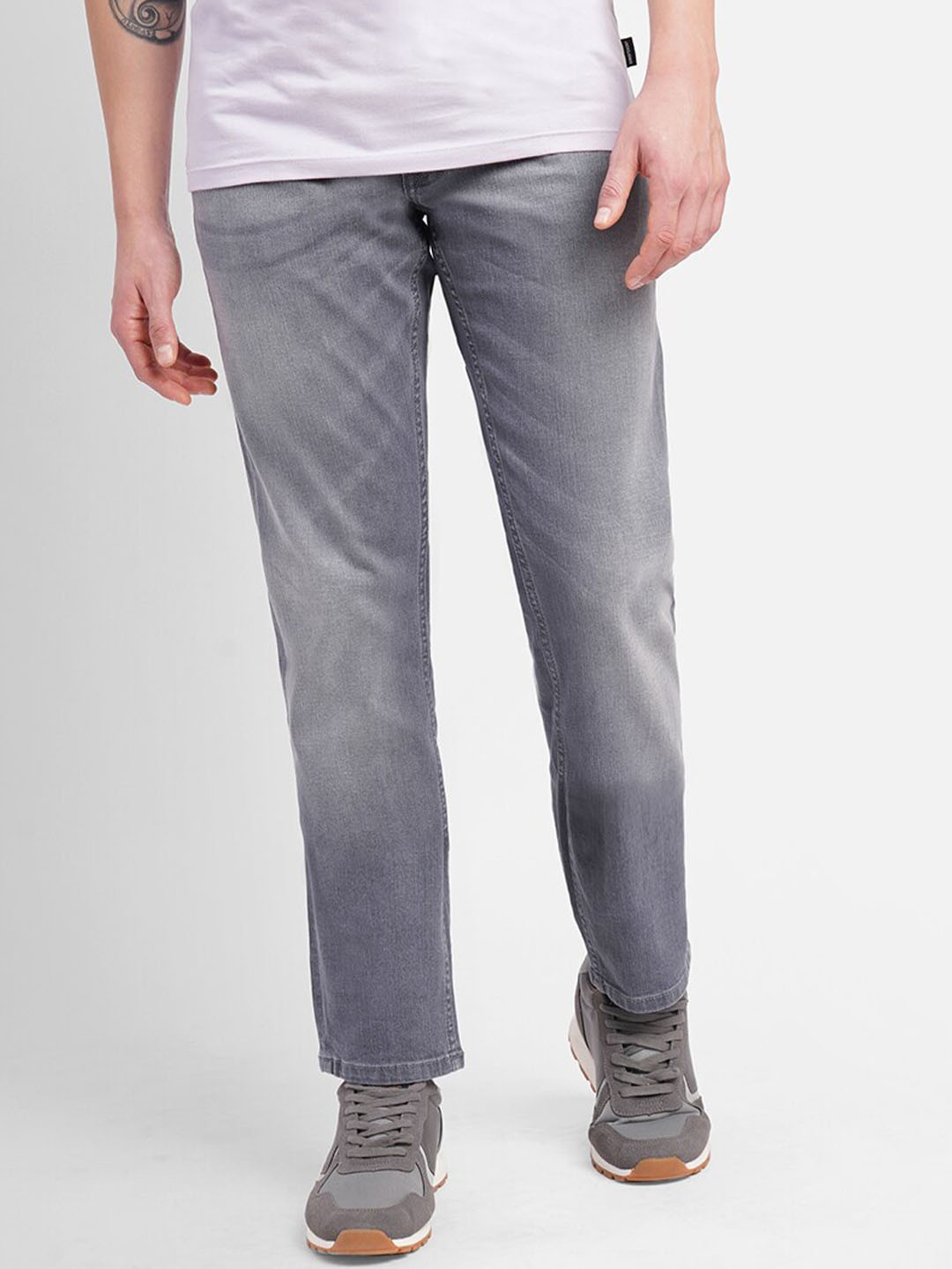 

Jack & Jones Slim Fit Low Rise Slash Knee Stretchable Jeans, Grey