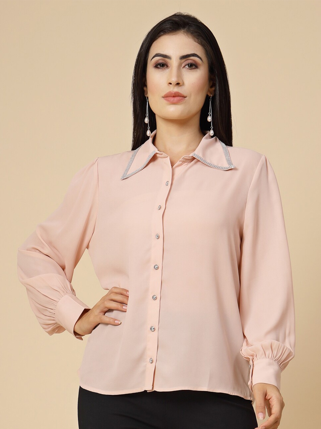 

Gipsy Georgette Casual Shirt, Nude