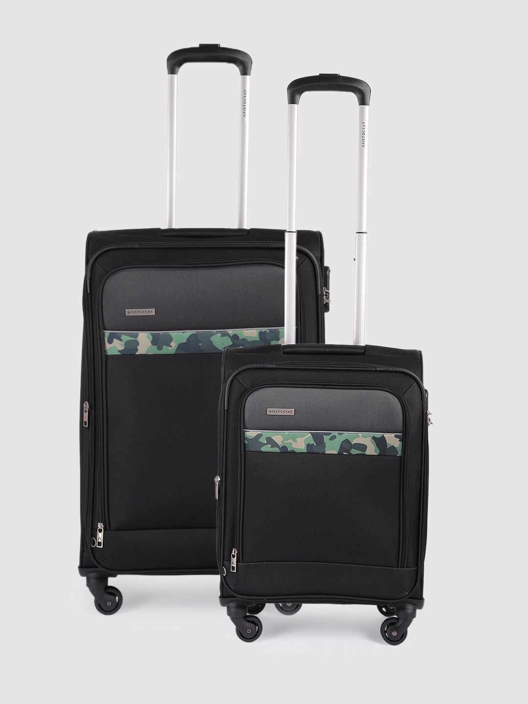

Aristocrat Set Of 2 Commander Trolley Suitcase, Black