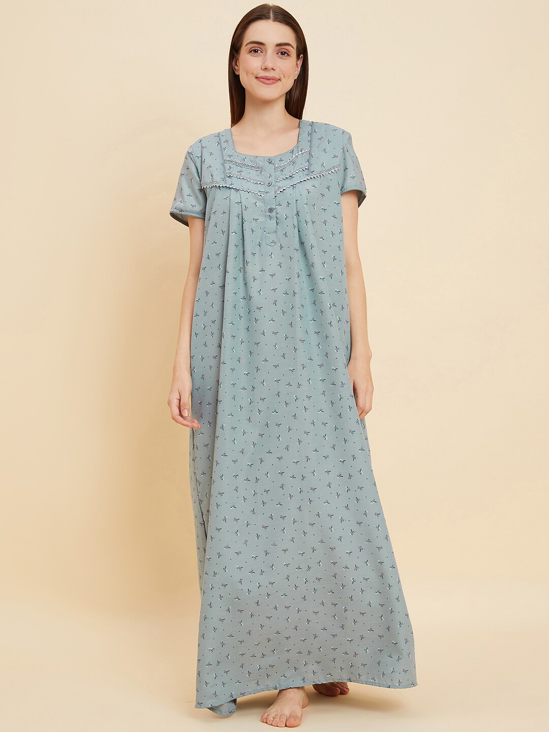 

Sweet Dreams Floral Printed Maxi Nightdress, Green