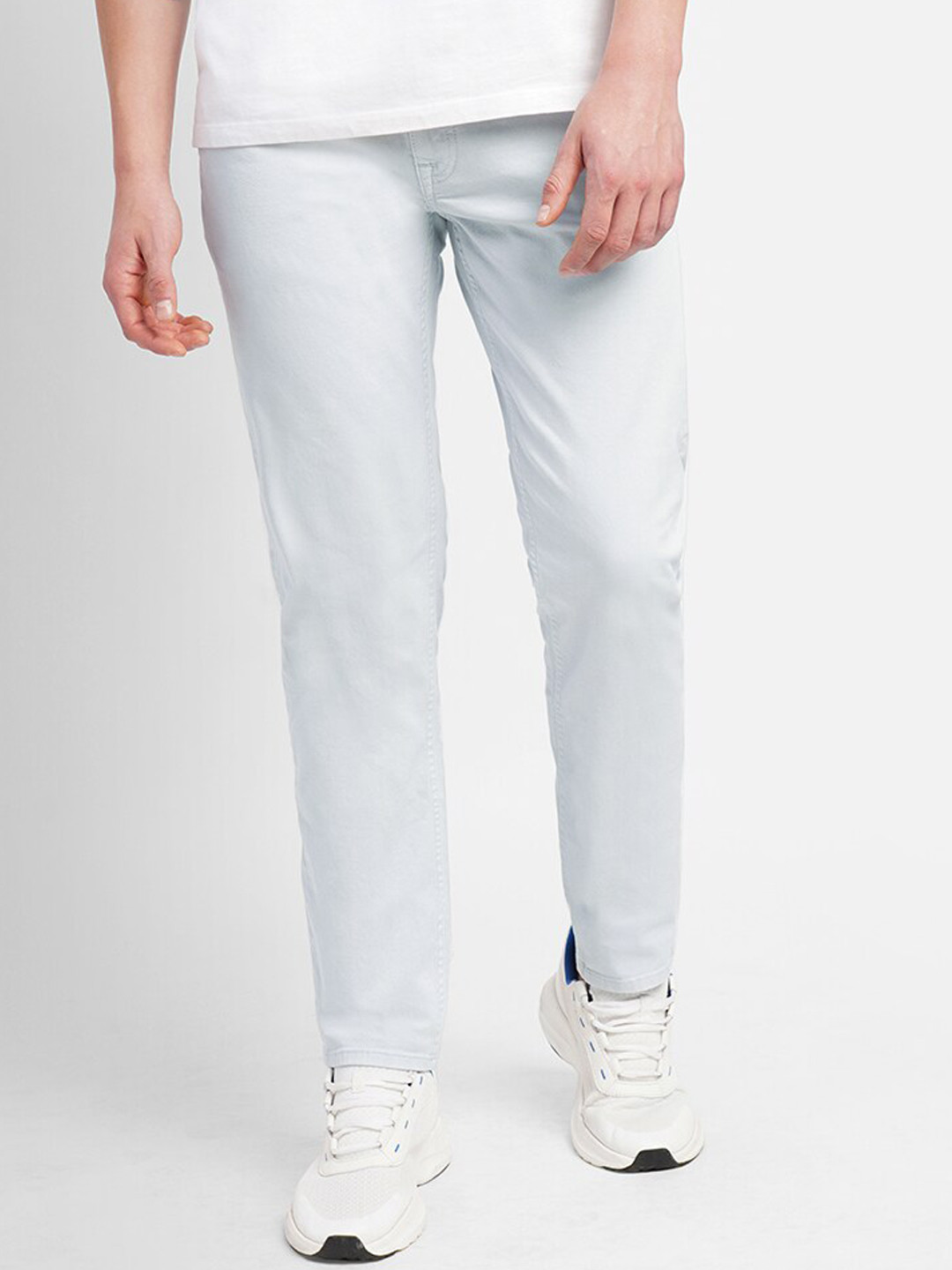 

Jack & Jones Men Mid Rise Slim Fit Trousers, Blue