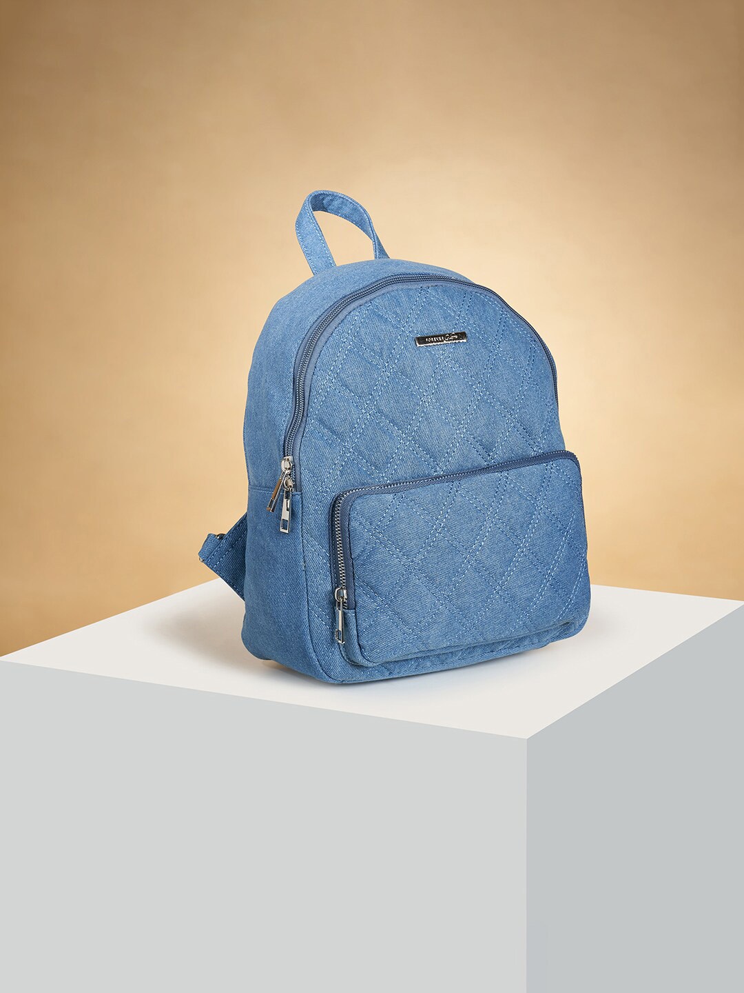 

Forever Glam by Pantaloons Women Textured Backpack, Blue