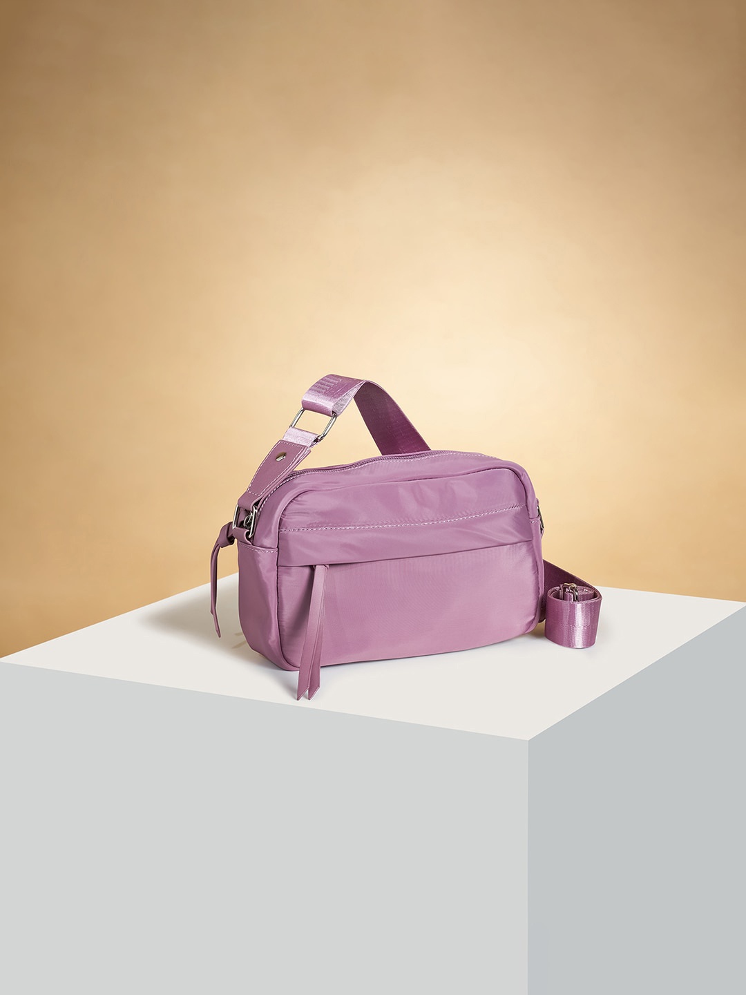 

Forever Glam by Pantaloons Structured Sling Bag, Pink