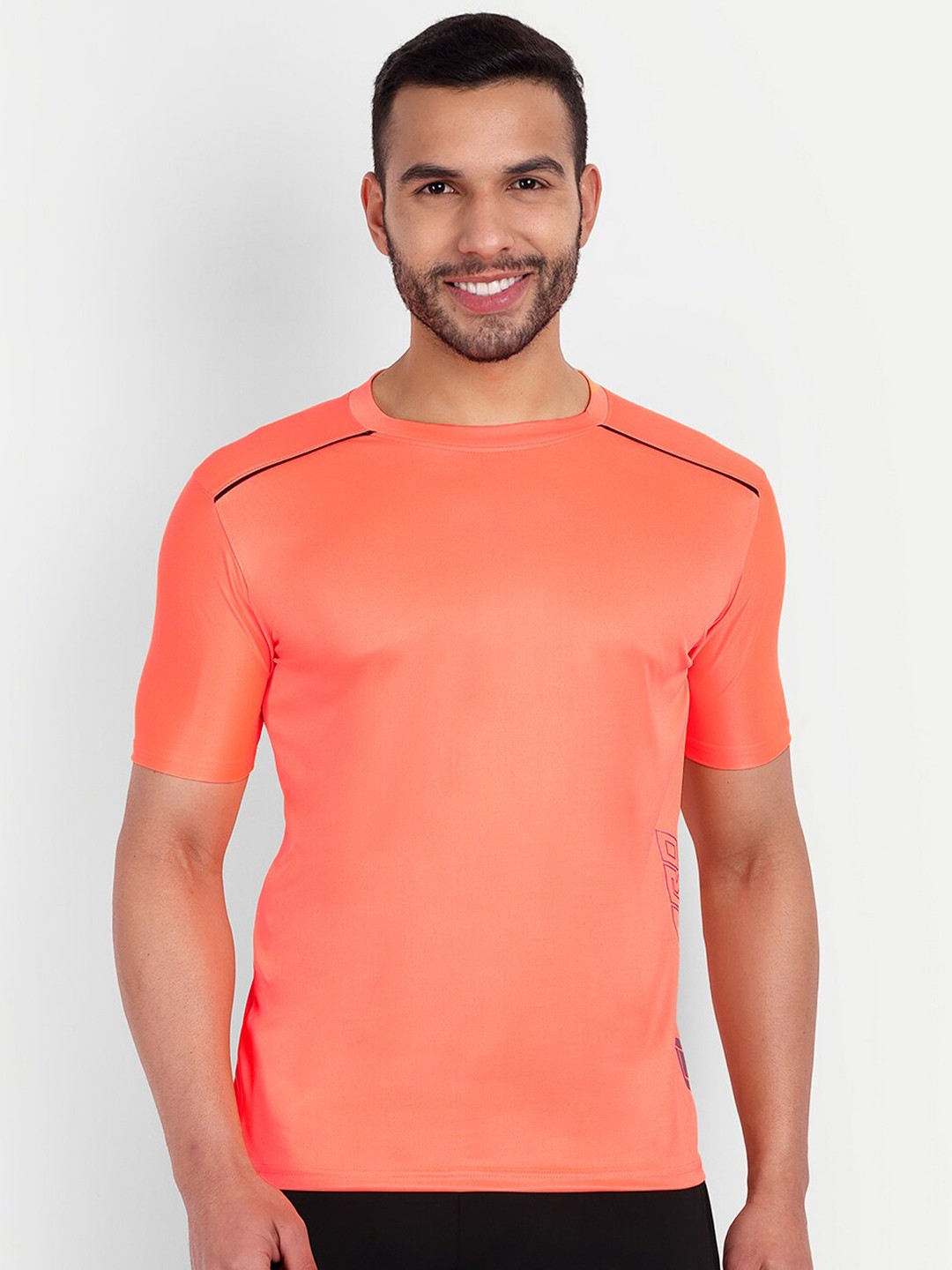 

GRITPRO Round Neck Regular Fit Sports T-shirt, Orange
