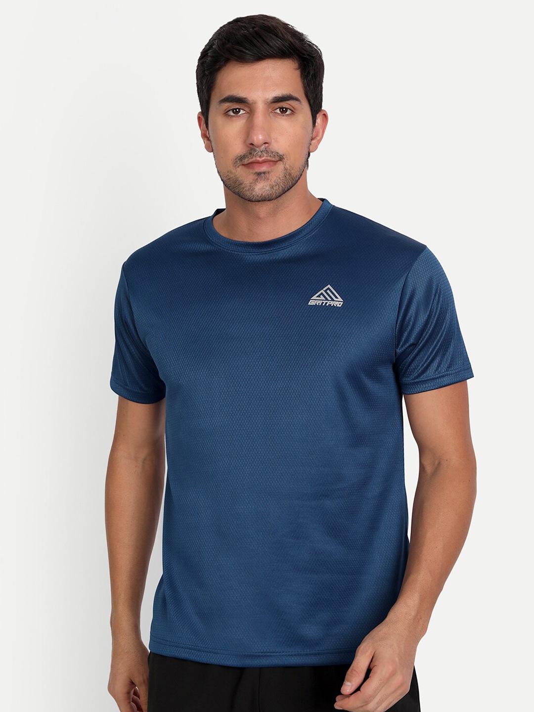 

GRITPRO Round Neck Short Sleeves Sports T-shirt, Blue