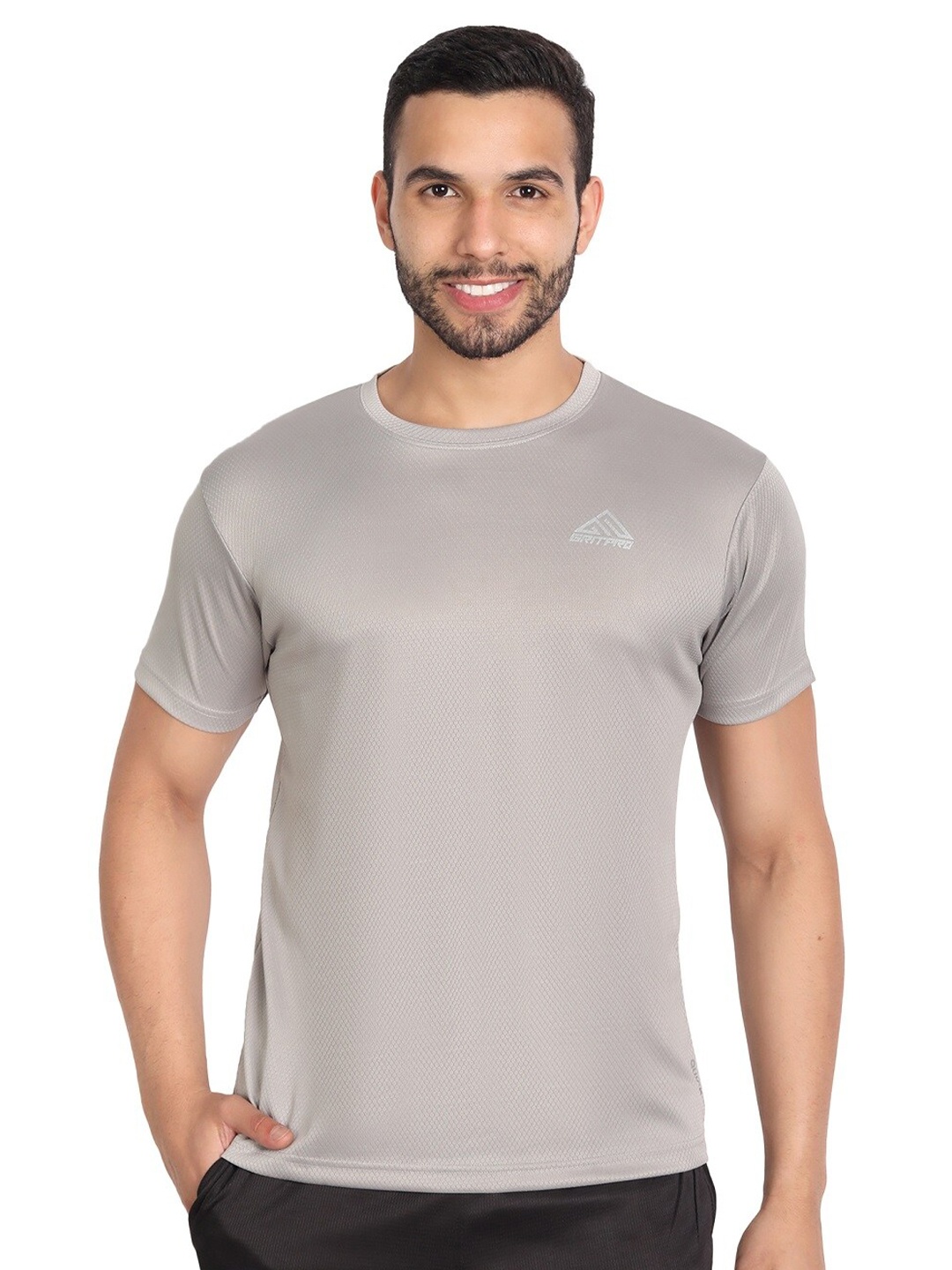 

GRITPRO Regular Round Neck T-shirt, Grey